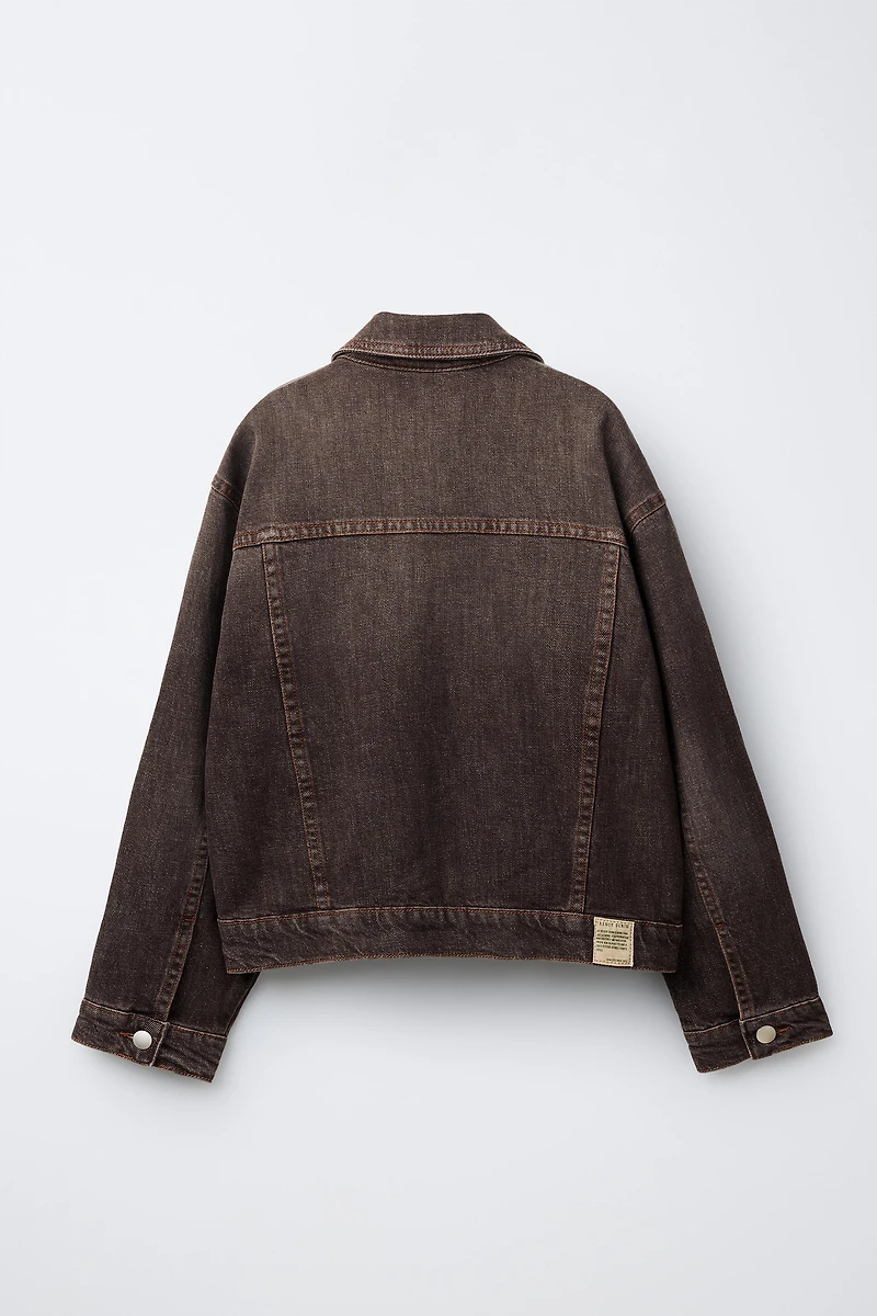 WASHED EFFECT DENIM JACKET