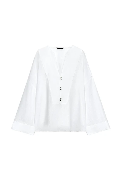 100% LINEN KIMONO SHIRT