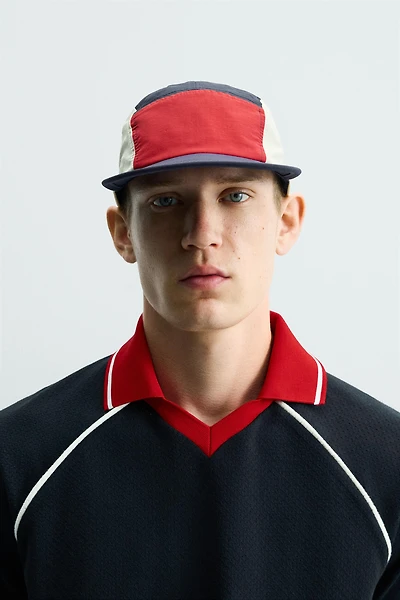 COLOR BLOCK FLAT VISOR TECHNICAL CAP