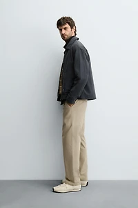 STRAIGHT FIT TWILL PANTS