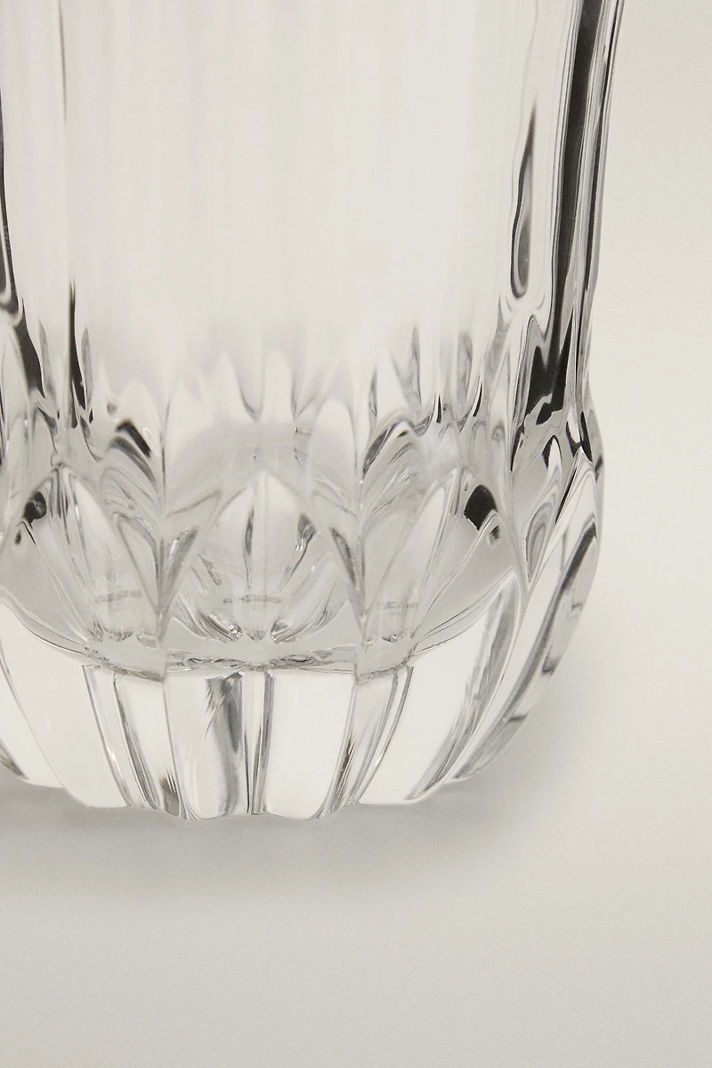 VERRE CRISTALLIN EFFET TAILLÉ