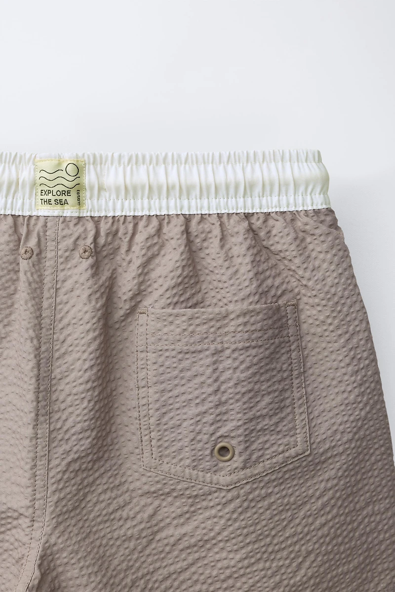 2-6 YEARS / LABEL SWIM SHORTS