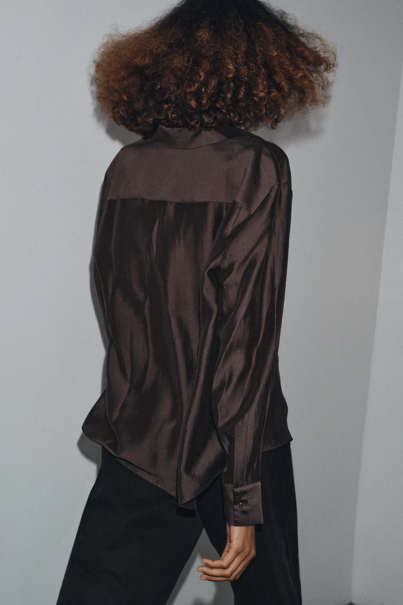 ZW COLLECTION EMBROIDERED POCKET SHIRT