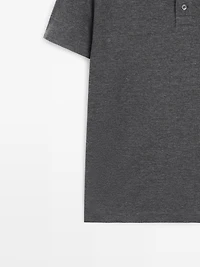 Short sleeve cotton polo shirt