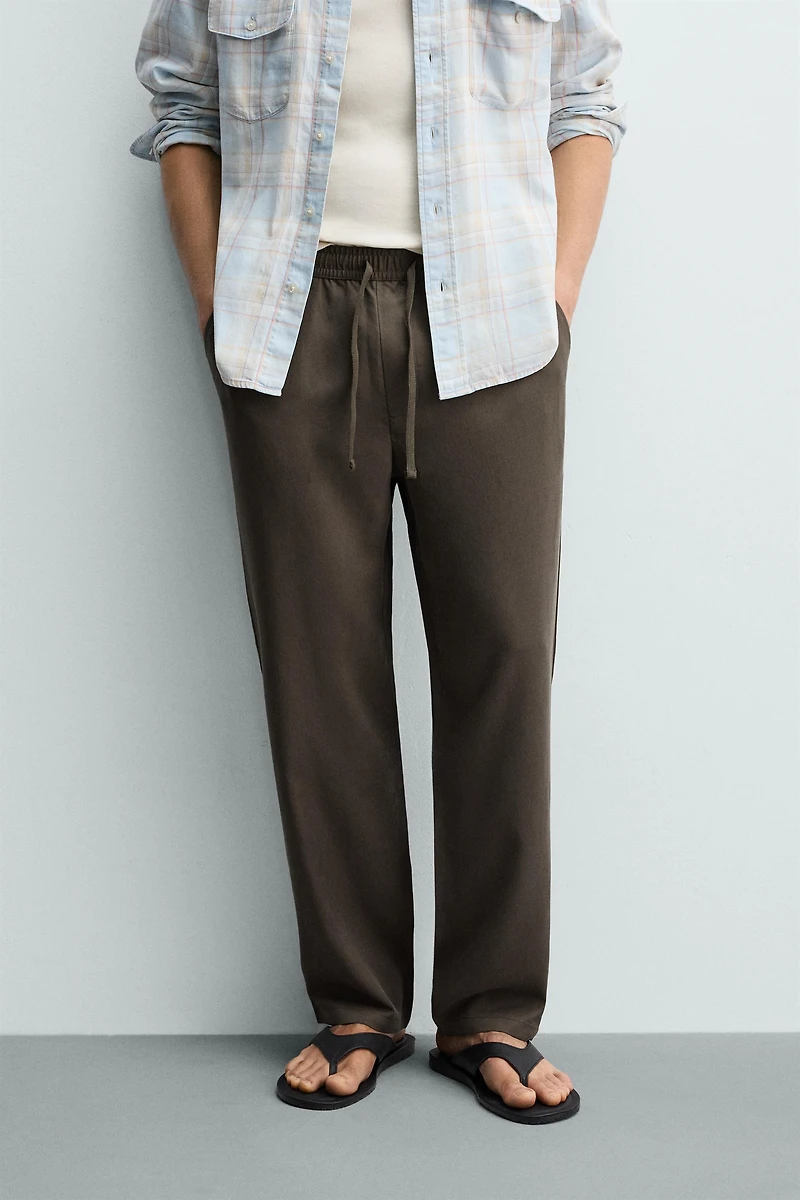 100% LYOCELL REGULAR FIT PANTS