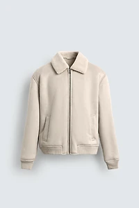 VESTE EFFET DAIM BI-MATIÈRE