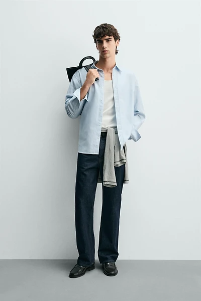 REGULAR FIT COTTON-SILK SHIRT