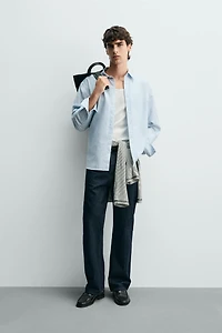 REGULAR FIT COTTON-SILK SHIRT