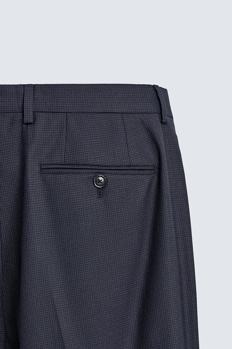 PANTALON REGULAR FIT COSTUME PIED-DE-POULE
