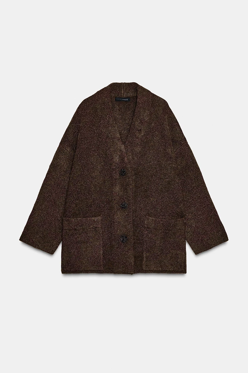 GILET EN MAILLE FIL MÉTALLISÉ