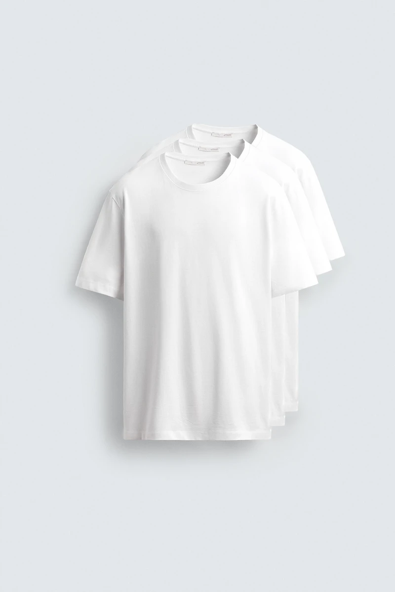LOT DE 3 T-SHIRTS BASIC MEDIUM WEIGHT