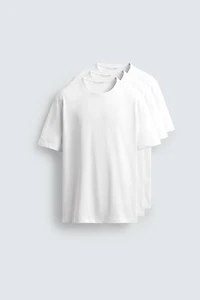 LOT DE 3 T-SHIRTS BASIC MEDIUM WEIGHT