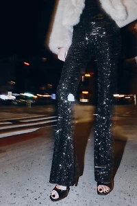 LEGGING FLARE À PAILLETTES