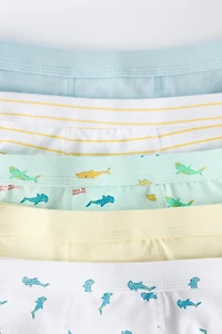 3-6 ANS/ LOT DE CINQ BOXERS REQUINS