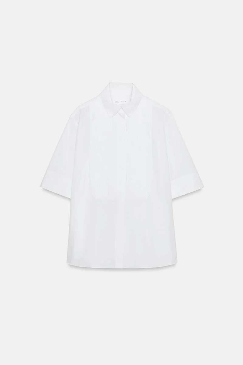 ZW COLLECTION POPLIN SHIRT WITH BIB