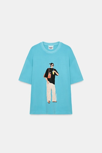 PHILIPPA COULES WASHED-EFFECT T-SHIRT