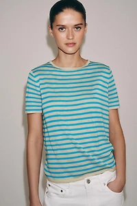 STRIPED KNIT TOP