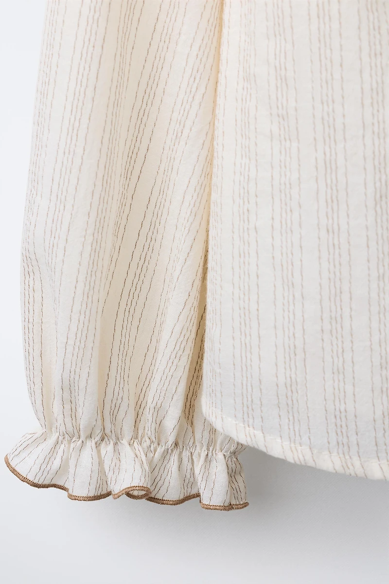 BENSIMON ® X ZARA RUFFLE STRIPED SHIRT