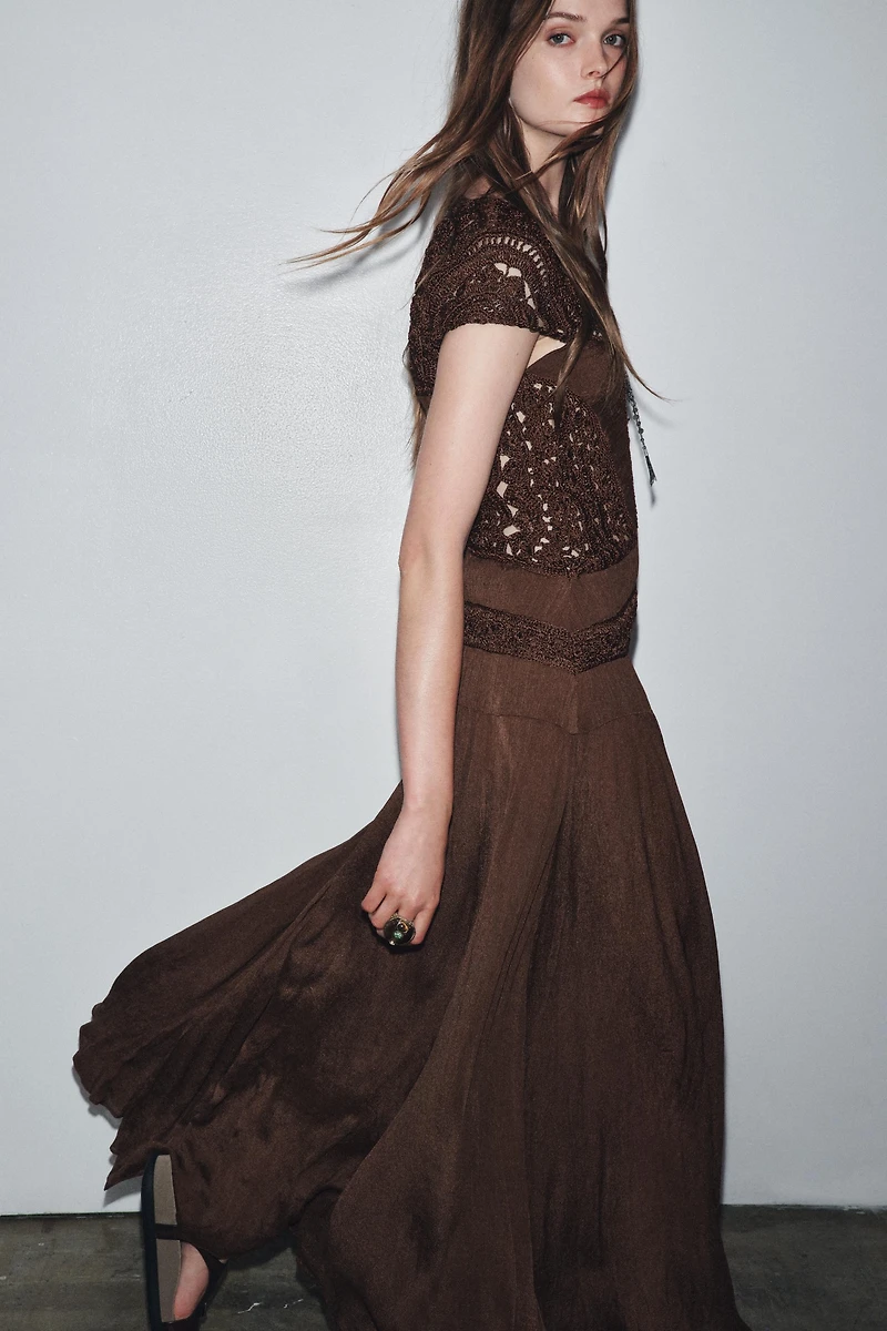 ZW COLLECTION COMBINATION CROCHET DRESS
