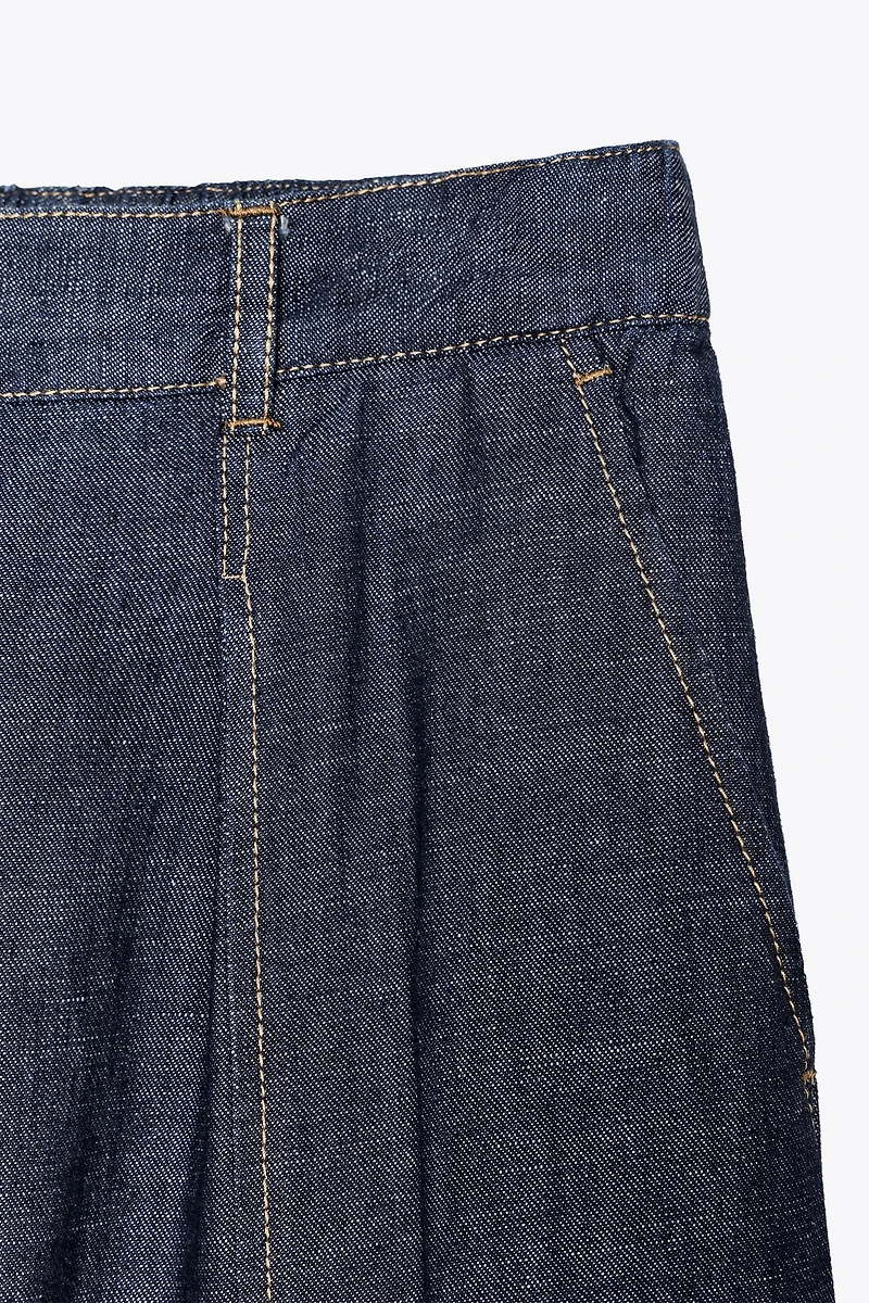 WIDE LEG LINEN PANTS