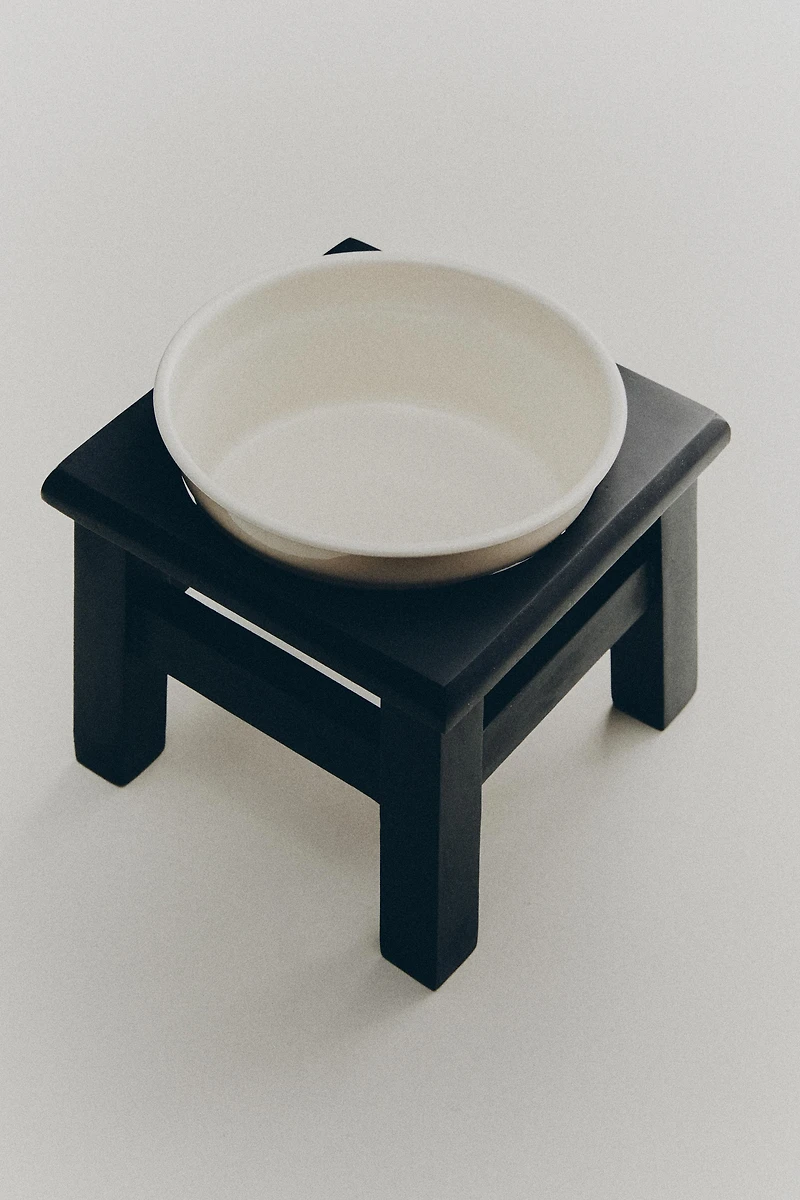 PET FOOD BOWL WITH STAND