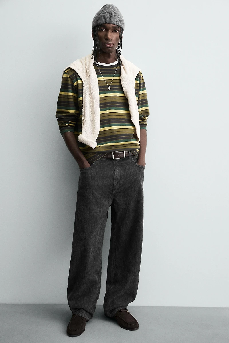 PANTALON COUPE BAGGY IMPRIMÉ DÉLAVÉ