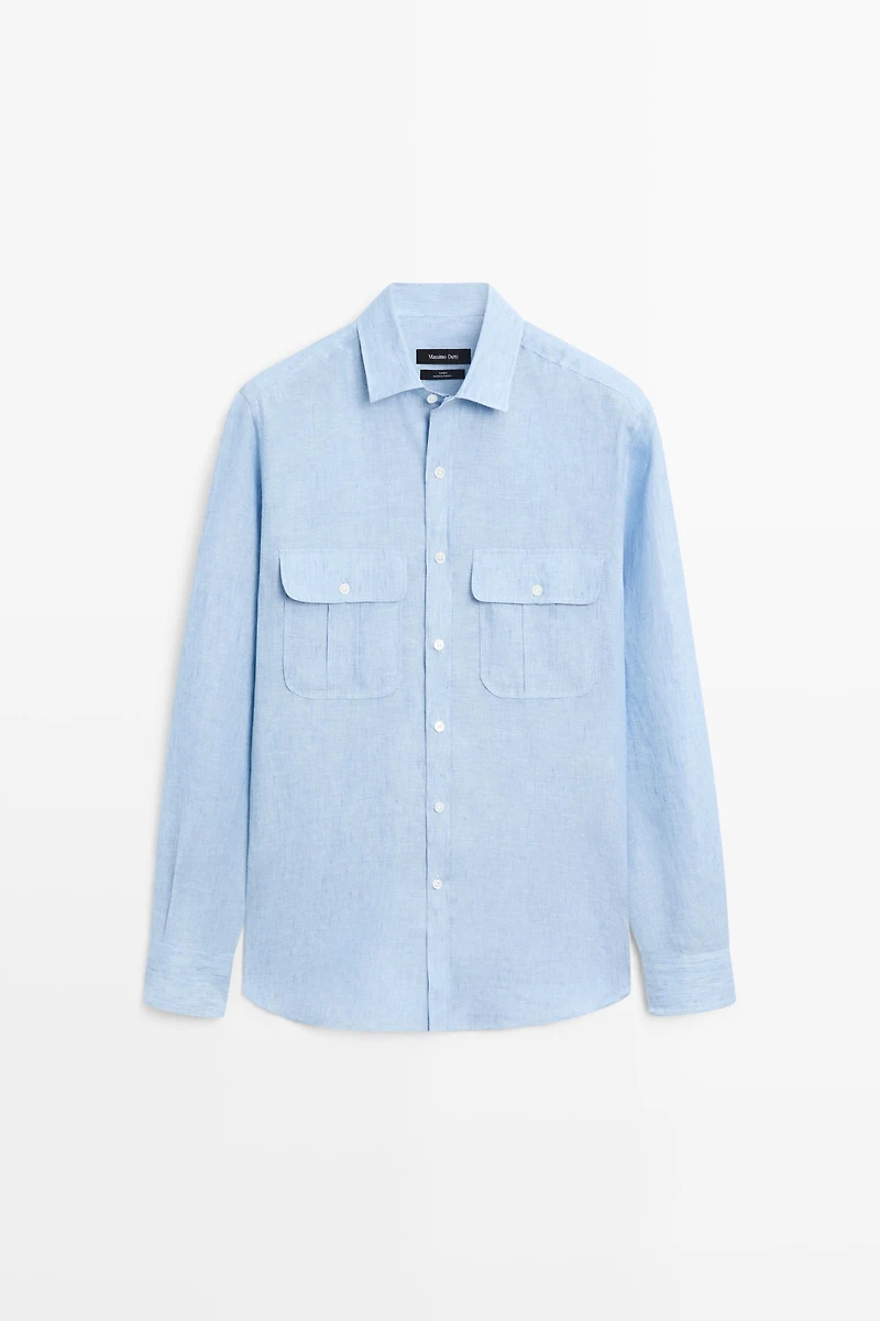 100% Linen Regular Fit Shirt