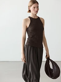 Textured halter top