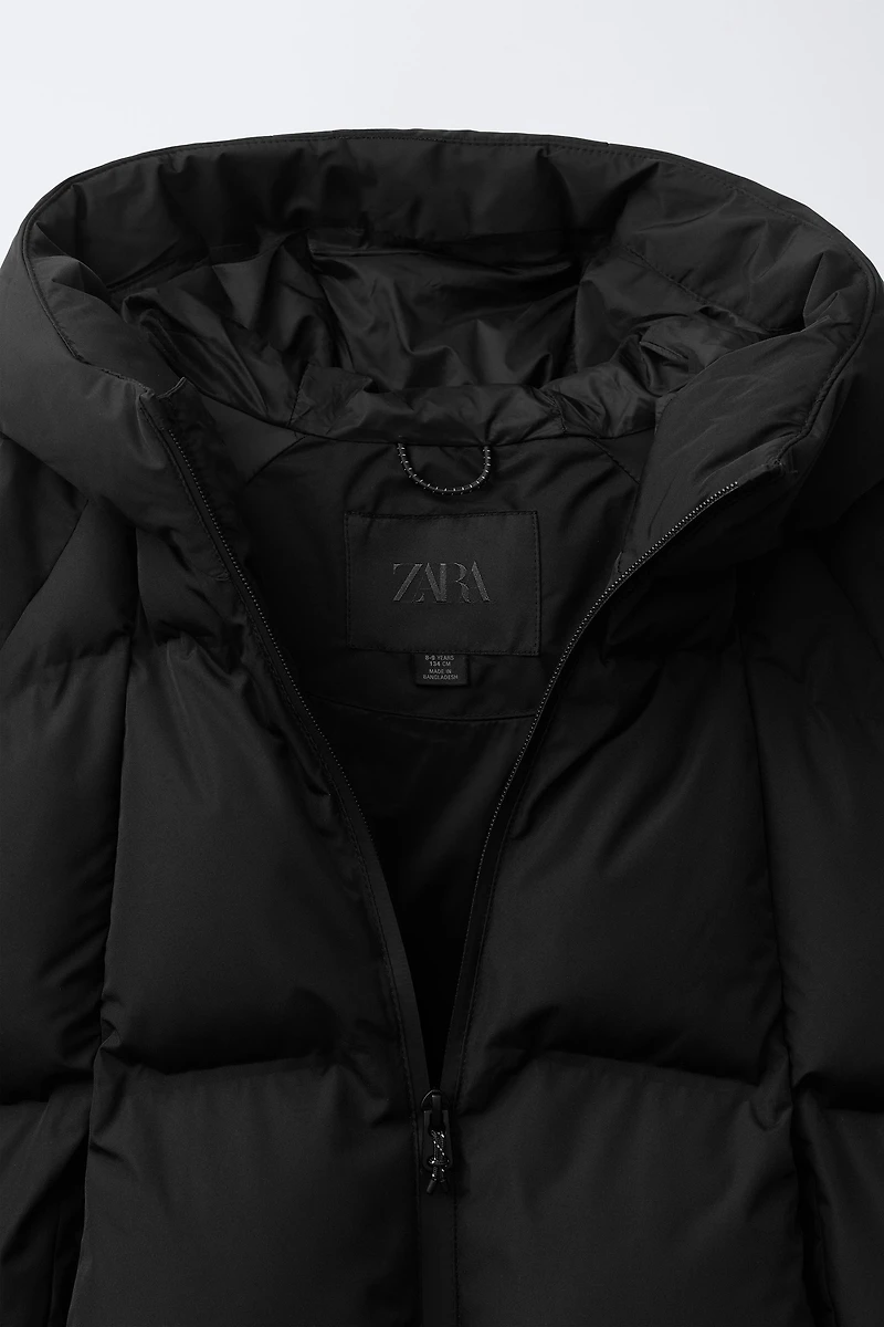 WATER REPELLENT PUFFER HOODIE JACKET