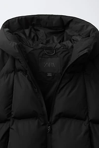 WATER REPELLENT PUFFER HOODIE JACKET