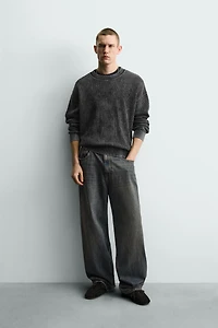 WASHED RIBBED TEXTURED JUMPER