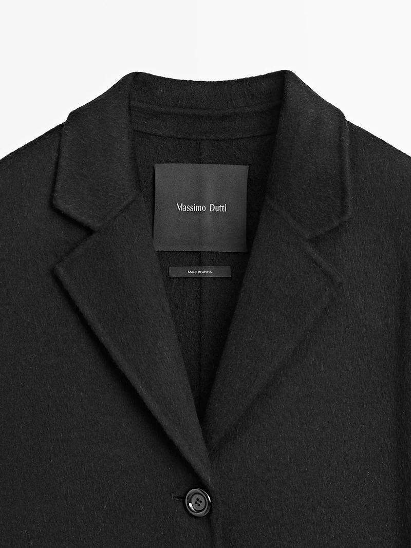 Long wool blend coat