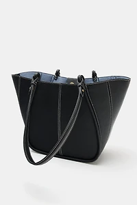 MINI SHOPPER WITH TOPSTITCHING
