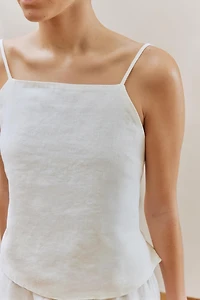 LINEN STRAPPY TOP