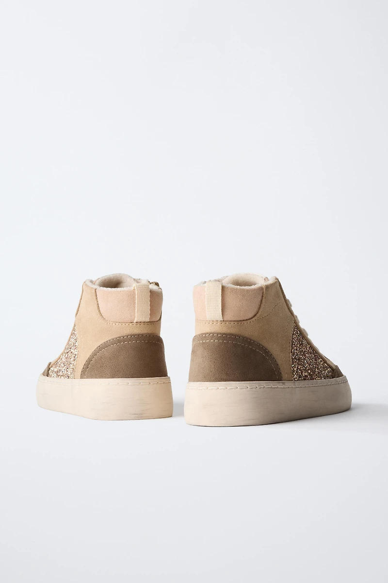 SPARKLY HIGH TOP SNEAKERS