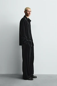 RELAXED FIT VELVET PANTS