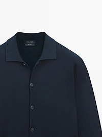 Cardigan à col polo 100 % coton