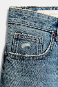 TRF BOYFRIEND RIPPED MID-RISE JEANS