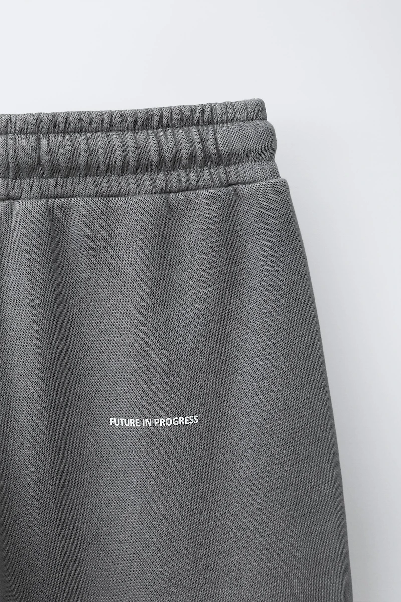 GARMENT DYED INTERLOCK STRAIGHT PLUSH PANTS