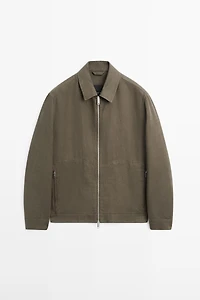 Cropped 100% linen jacket