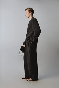 VESTE DE COSTUME SANS REVERS COUPE DÉCONTRACTÉE