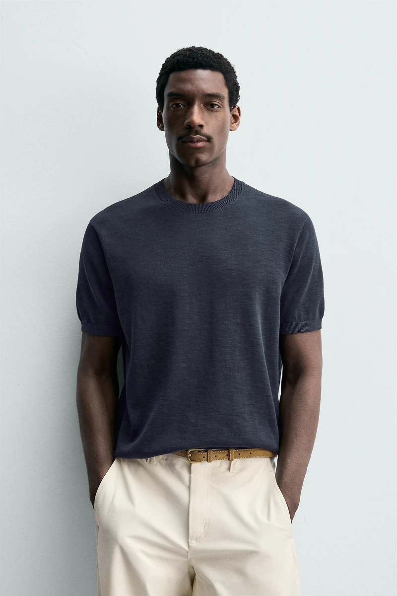 T-SHIRT EN MAILLE REGULAR FIT