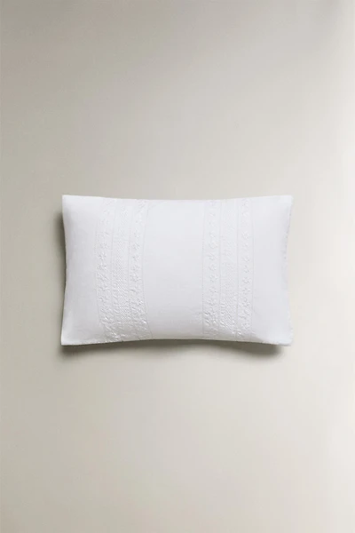 EMBROIDERED THROW PILLOW COVER