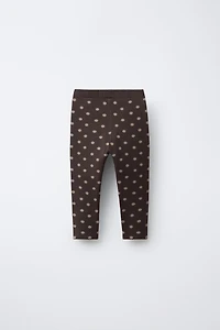 KNIT POLKA DOT LEGGINGS