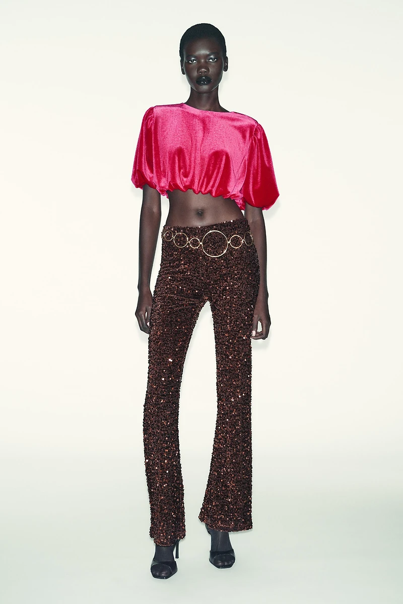 TOP BOULE EN VELOURS