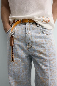 JEAN RELAXED FIT IMPRIMÉ GÉOMÉTRIQUE