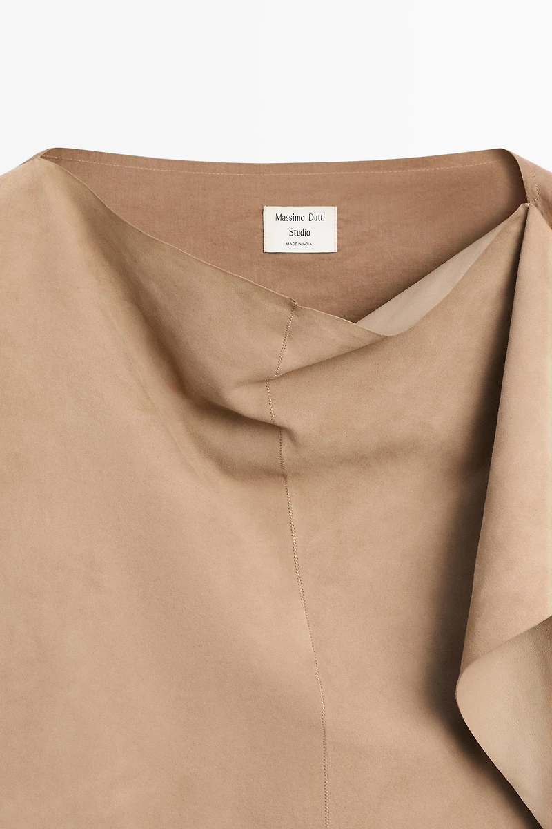 Asymmetric suede top - STUDIO