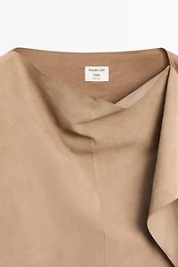 Asymmetric suede top - STUDIO