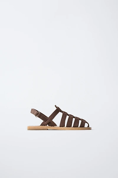 SANDALES STYLE PLAGE EN CUIR