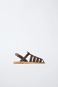 SANDALES STYLE PLAGE EN CUIR